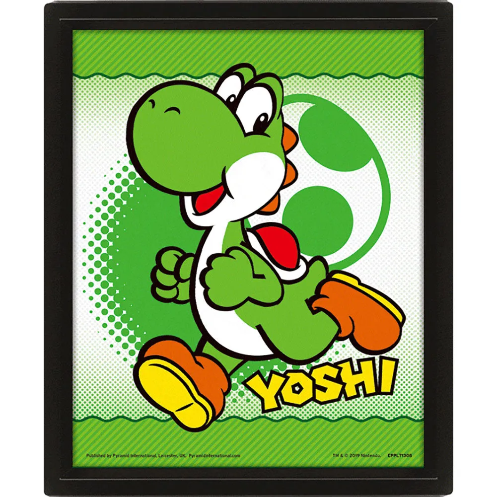 Super Mario Framed 3D Picture Yoshi