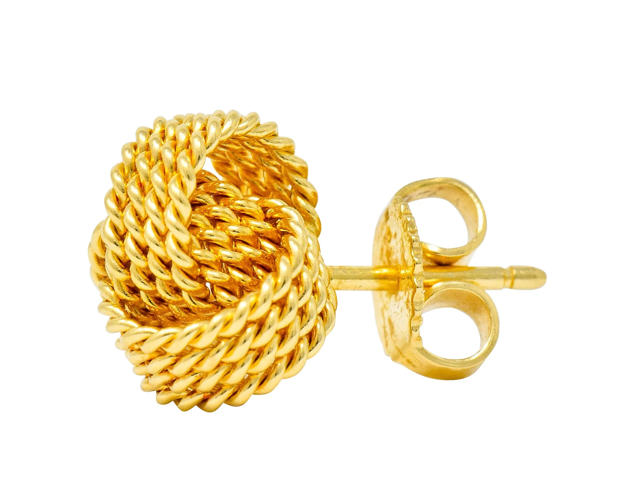 Tiffany & Co. 18 Karat Gold Tiffany Twist Knot Stud Earrings