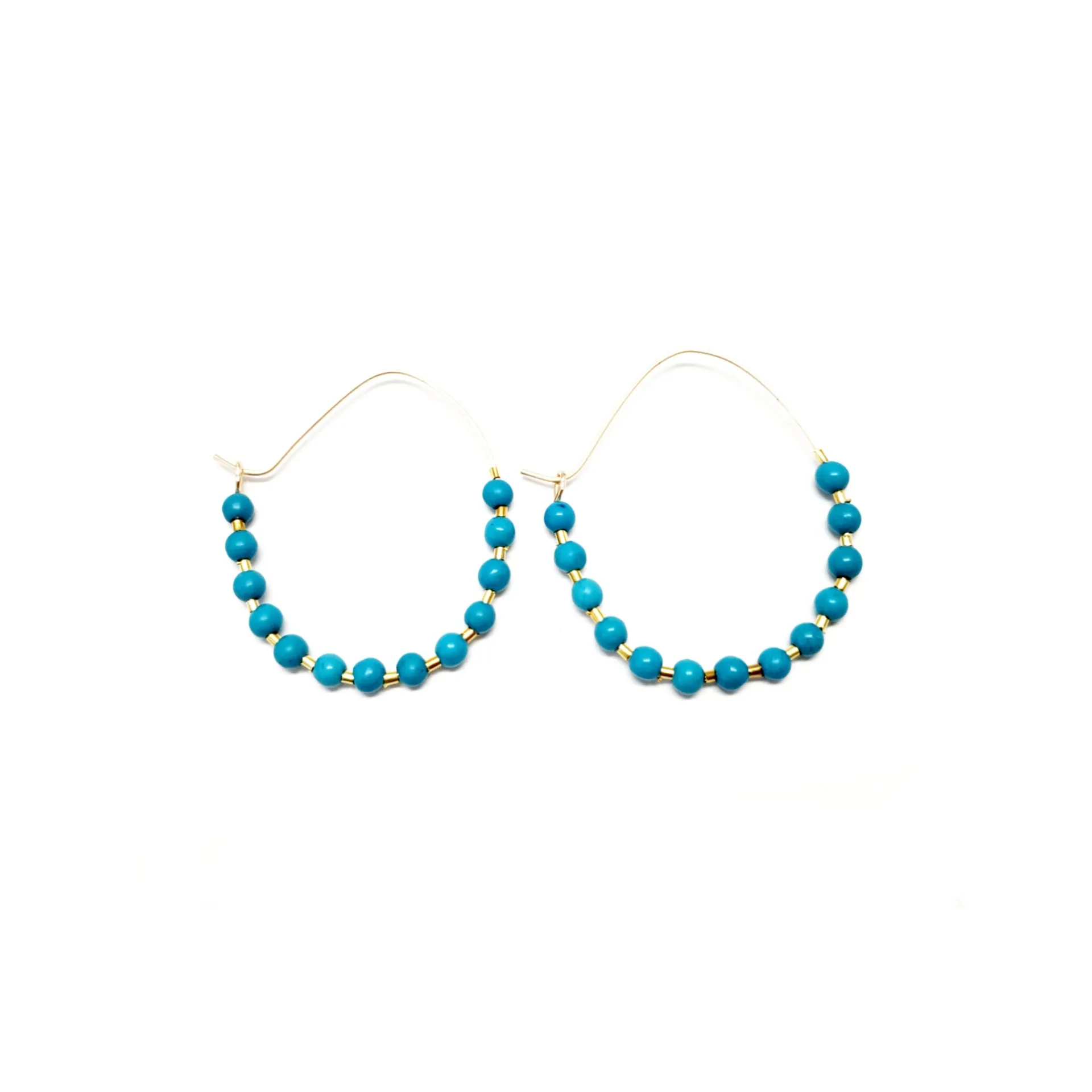 Turquoise Hoops