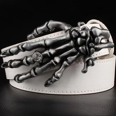 Unisex Rock Hip Hop Accessories Skull Claw Hand Bone Girdle Metal Belt