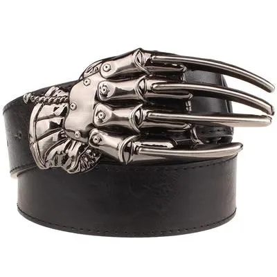 Unisex Rock Hip Hop Accessories Skull Claw Hand Bone Girdle Metal Belt