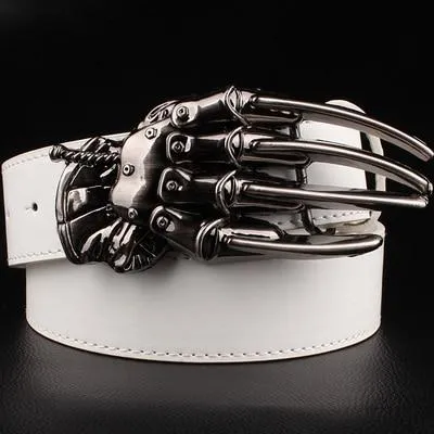 Unisex Rock Hip Hop Accessories Skull Claw Hand Bone Girdle Metal Belt