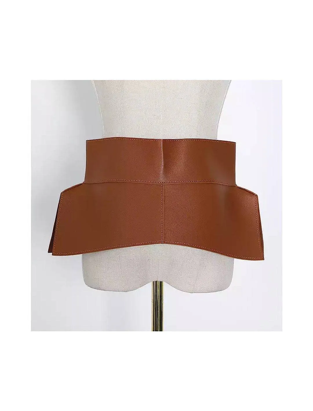 Vegan Leather Bowknot Oversized Belt