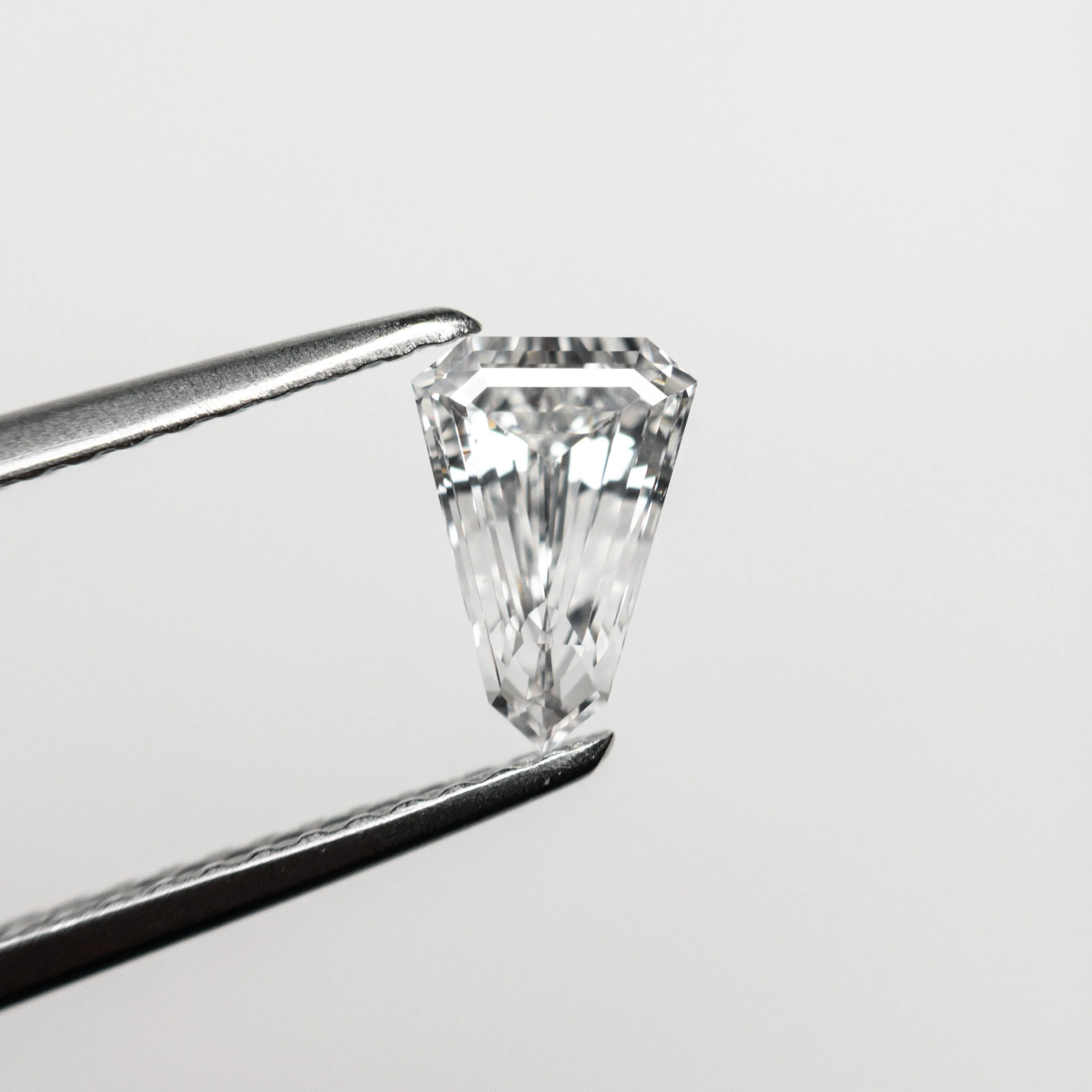 White Step Cut Diamond - 0.55ct Shield