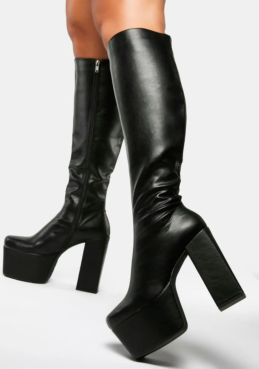 Wide Calf Obsession Knee High Boots-