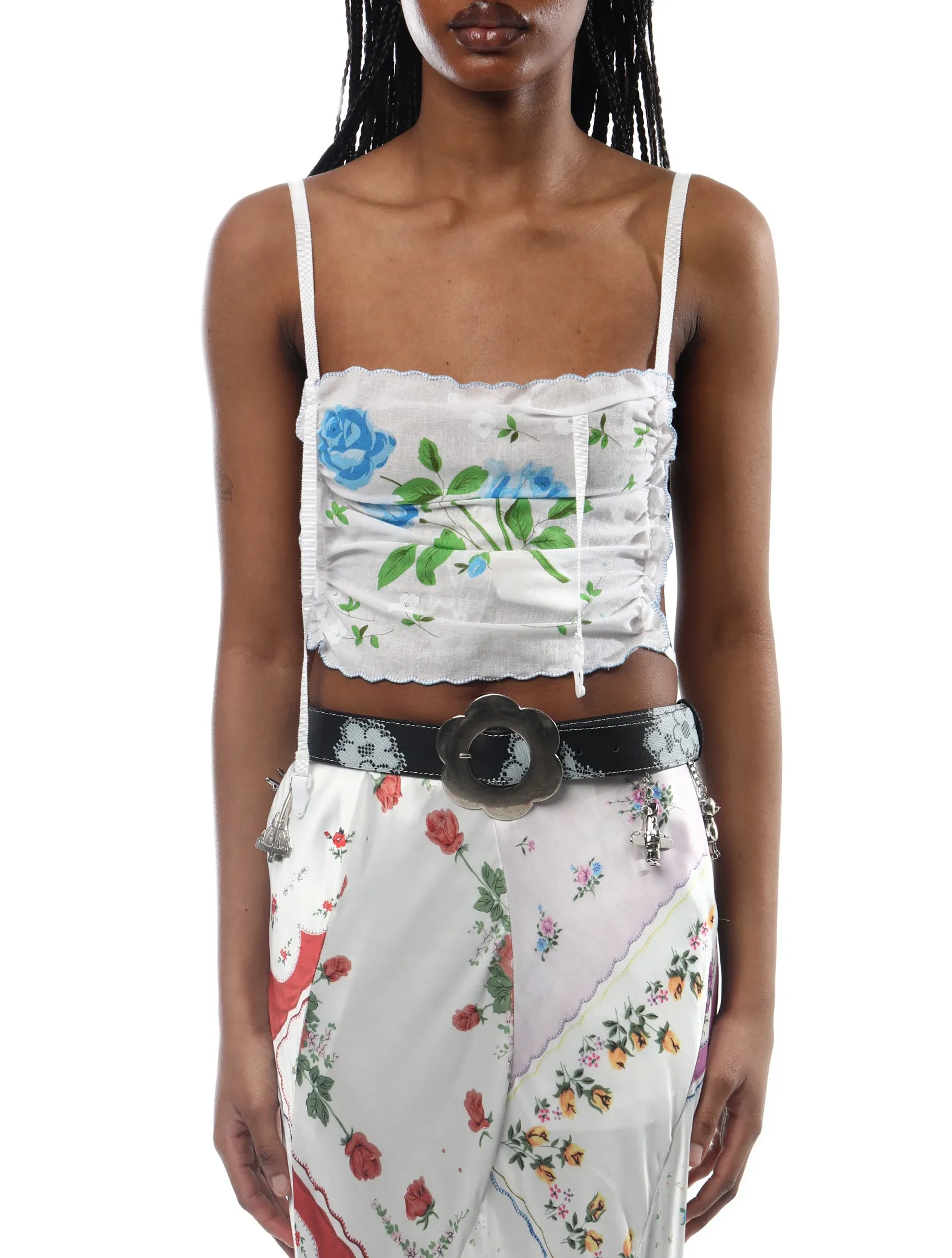 Yuhan Wang Floral Leather Belt